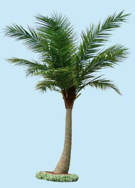 Windproof Ornamental Palm Trees Artificial Coconut Tree Outdoor Indoor Decoration