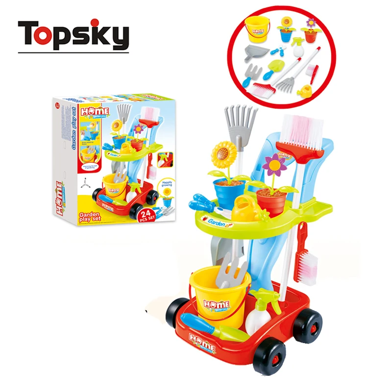 Комплект для ролевых игр «сделай сам», игрушки для детей, пластиковая машина для чистки сада, тележка, инструменты