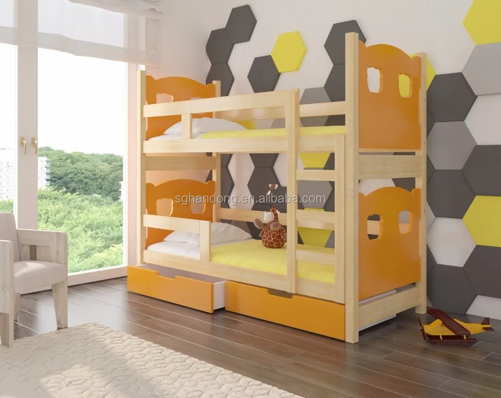 Durable Kids Handpainting Bed Child Mdf Wooden Bunk Bed Buy Modern Wooden Bunk Bed Design