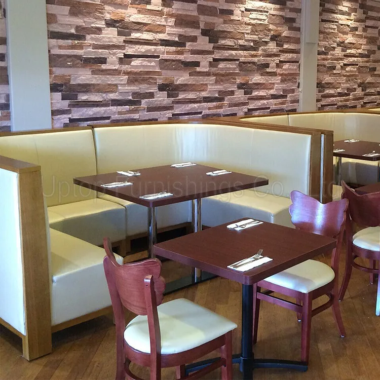 Customized Corner Restaurant Table and Benches Commercial Wooden Restaurant Furniture Restaurant Set Dining Set