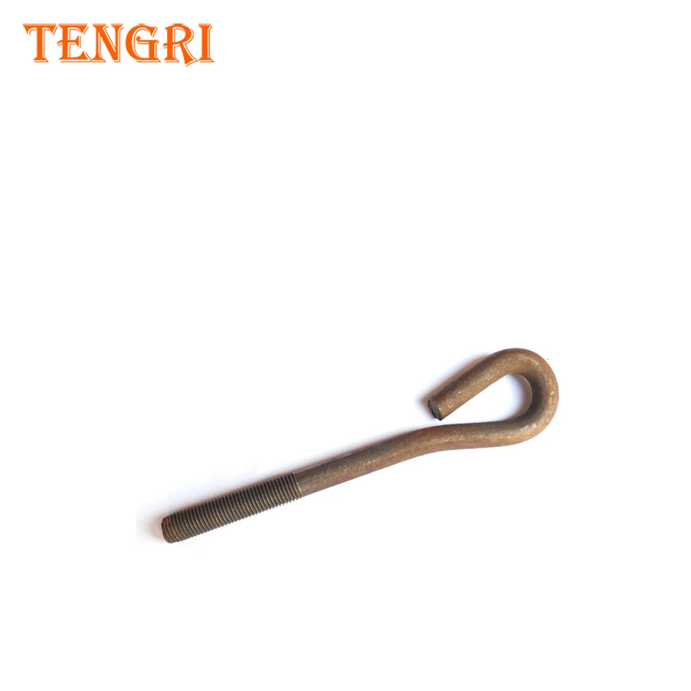 D Type Foundation Anchor Bolt M27 Zinc Plated Steel CLASS 4 From Shanghai Factory