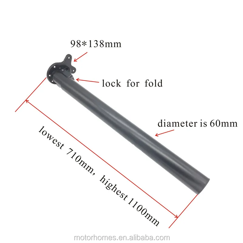 RV Table Telescopic Leg with Folding Function for the Trailer and Campervan
