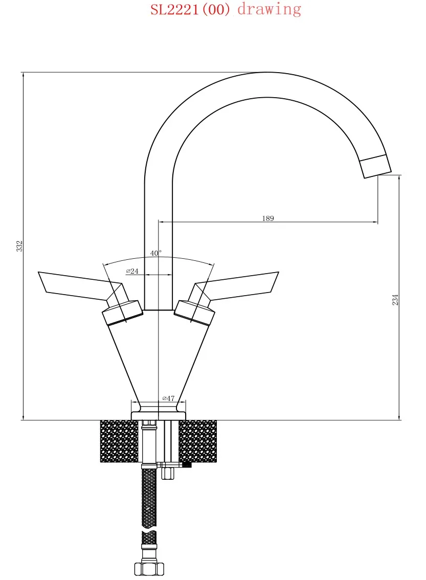 Modern Brass Kitchen Tap - Black manufacture