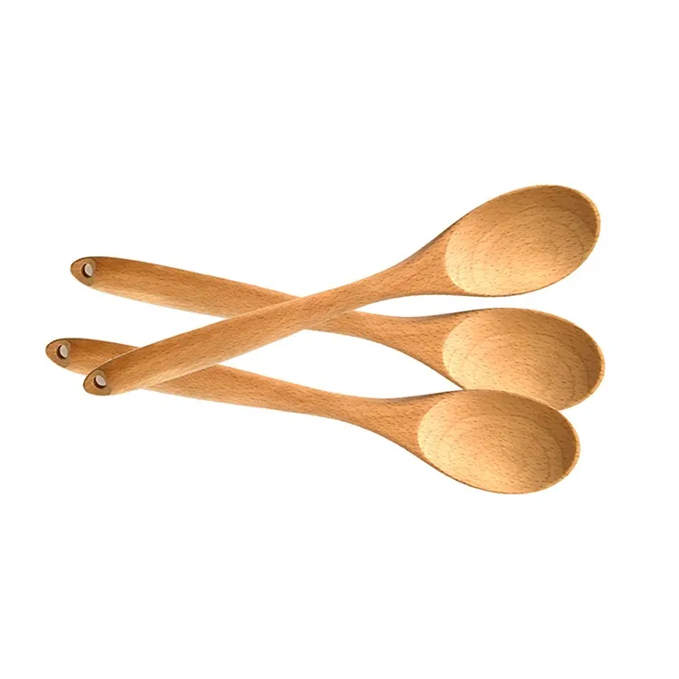 New Style Safety Handmade Kitchen Tools Wooden Spoon Handmade Wooden Serving Spoons