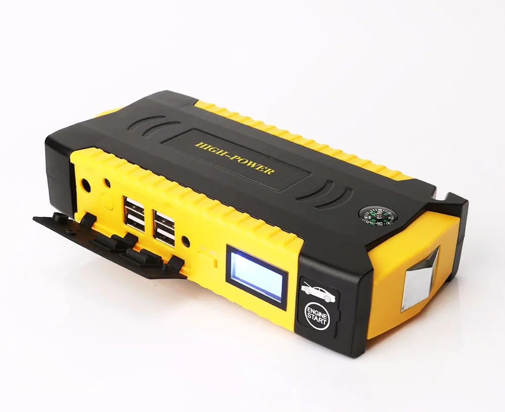 Powerful 600A Peak Current 69800mAh Battery Car Jump Starter with Air Compressor for Trucks and Motorcycles 45W Total Output