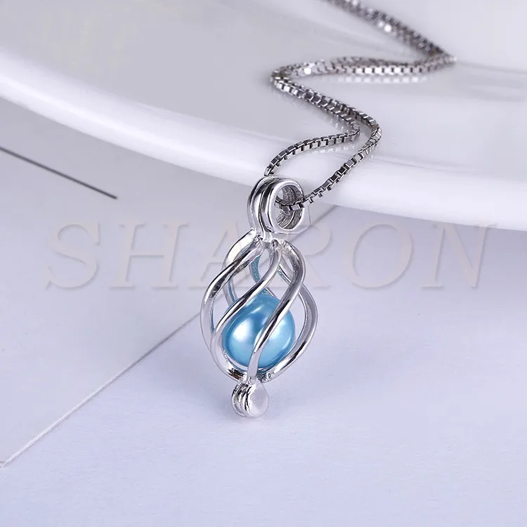 Wholesale love wish pearl S925 jewelry locket sterling silver