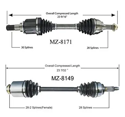 KAWACVJOINTS NEW CV Front Drive Axle Shaft MA 3 06-10 M/T