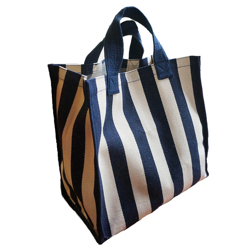 gusseted canvas tote bag