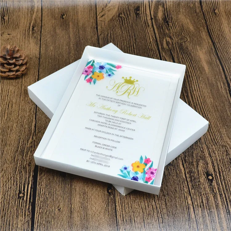 acrylic invitation printing