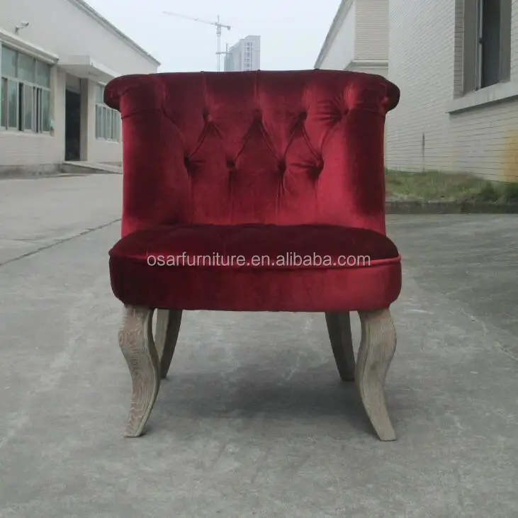 French Style Distressed Wood Leg Antique Red Velvet Tub Chair Buy Velvet Tub Chair Red Velvet Tub Chair Antique Velvet Chair Product On Alibaba Com