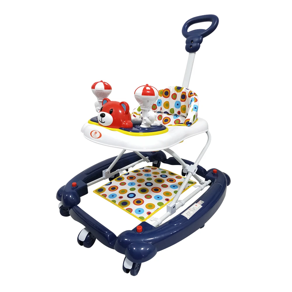 Popular Musical 4 in 1 Rocking Horse Baby Walker Stroller with Push Handle