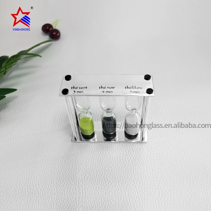 Custom Logo Metal Sand Timer Perfect Tea Hourglass Parts 3 4 5 Minutes Sand Clock
