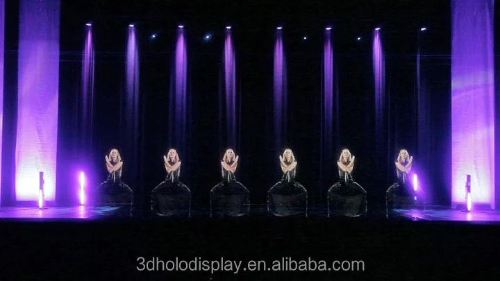 ペッパーズゴースト3Dホログラフィック投影システム、ホロスクリーン