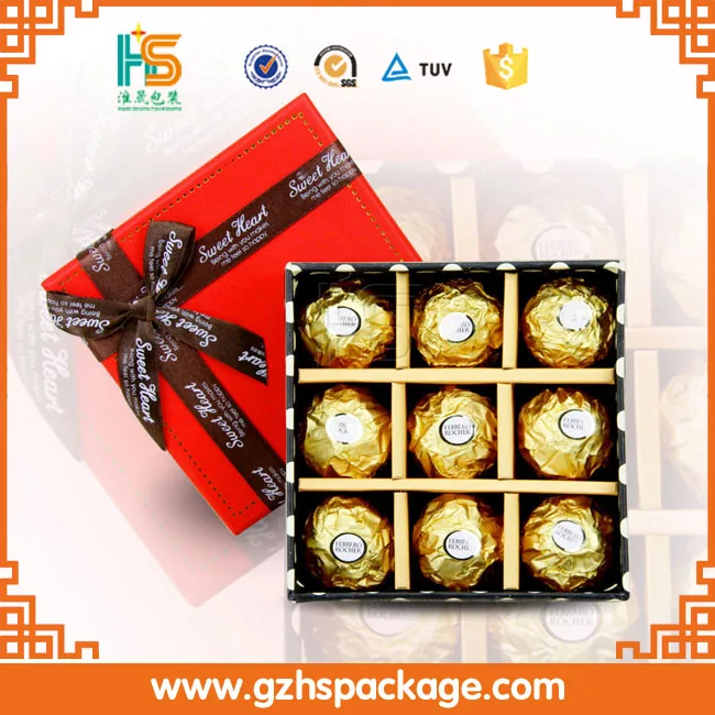 2016 Оптовая Высокое Качество Новый Дизайн Роскошный Шоколад Бумажная Коробка/Собственный Логотип