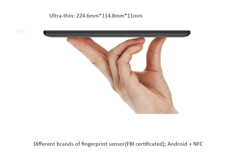 Android 5,1 на основе защита от следов от пальцев и NFC карта 3G мобильный планшетный ПК (HF-FP07)