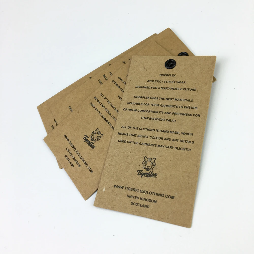 Kraft Paper Printed Clothing Tags