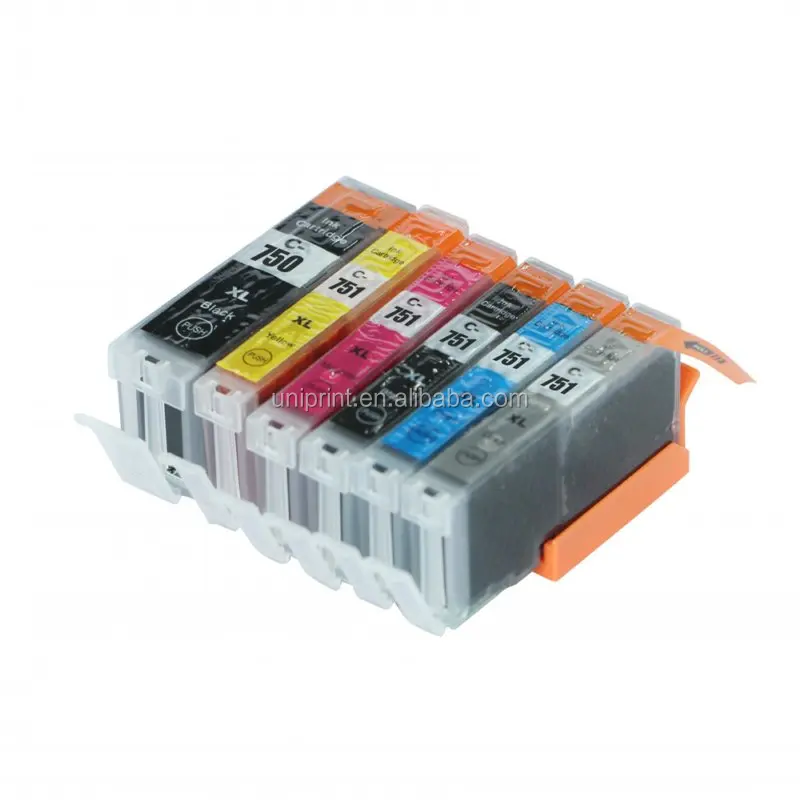 6 COLORS PGI750 CLI751 Compatible for Canon PIXMA MG 6370 MG7570