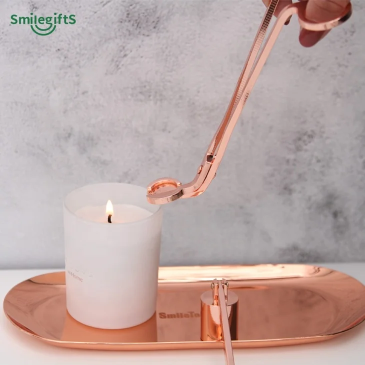 
Роскошные ароматизированные подсвечники и золотые фитили, триммеры с лотками 