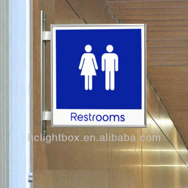 Led方向標識トイレ標識標識 Buy 屋内指向性看板 情報看板プロファイルアルミ ぶら下げアルミフレームライトボックス Product On Alibaba Com