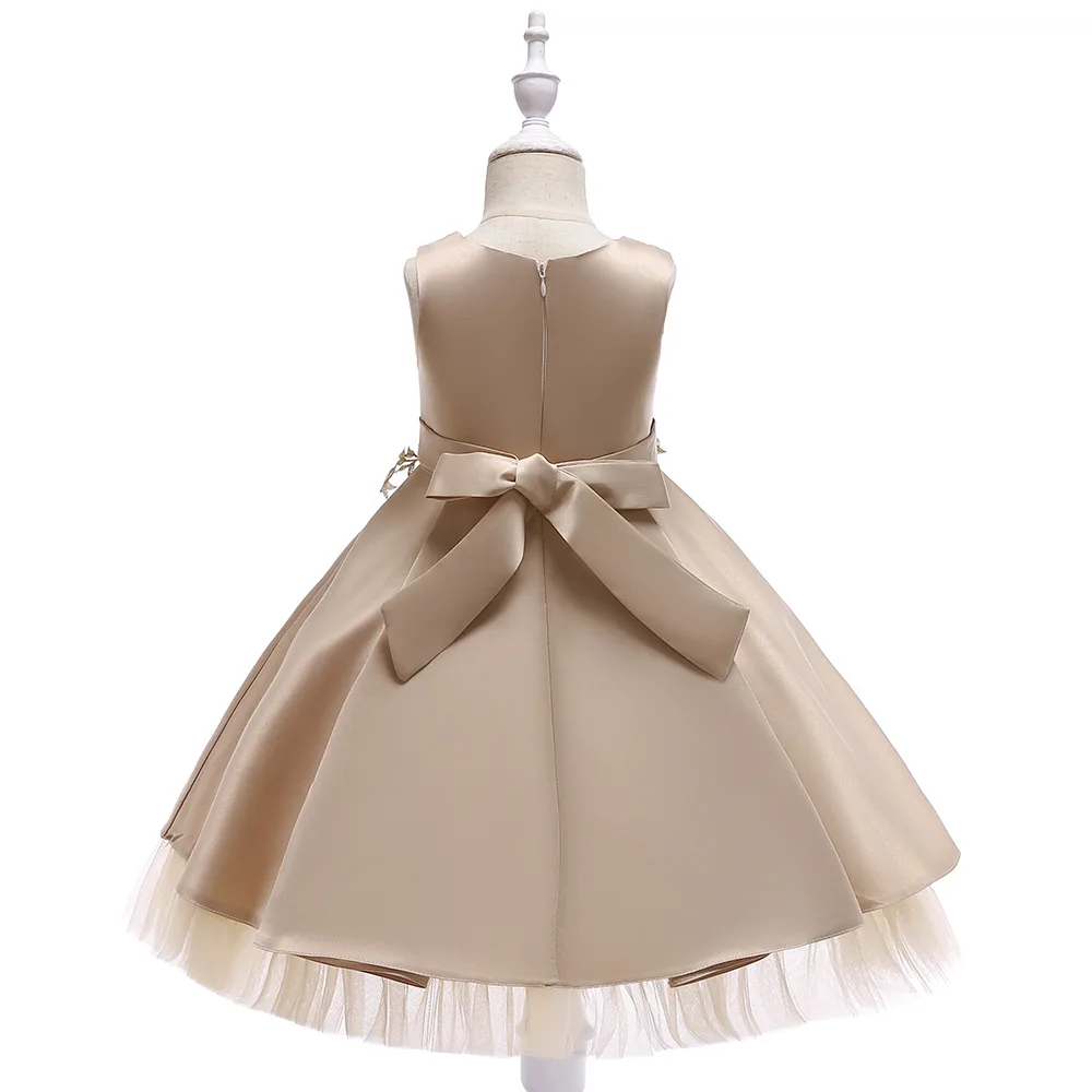 MQATZ Factory Supply Beautiful Model Satin Frock Design Kids Party Dresses L5056