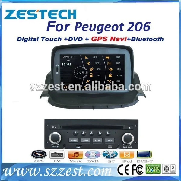 Keelholte herder ambulance Factory Oem 7 ''touch Car Screen For Peugeot 206 With Gps Navigation Radio  Bluetooth Dvd Reproducer Zt-p708 - Buy Radio De Coche Para Peugeot 206  Product on Alibaba.com
