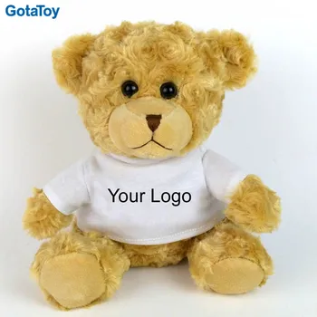 Hot selling custom plush teddy bear stuffed bear soft toy with logo shirt