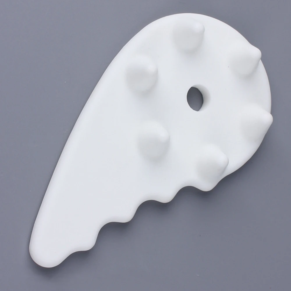 Body Scalp Massage Gua Sha Comb Ceramic Gua Sha White 2022 Ceramic