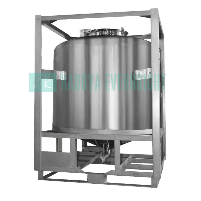1000l stainless steel IBC tank for chemical storage or transport