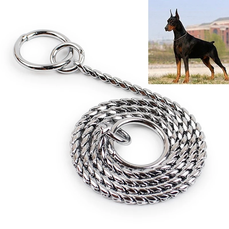 Kingtale Metal Snake Chain Twisted Necklace Pet Dog Show Training