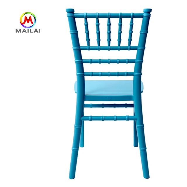 
Factory hot sale blue resin plastic kids tiffany chiavari chairs for children party 