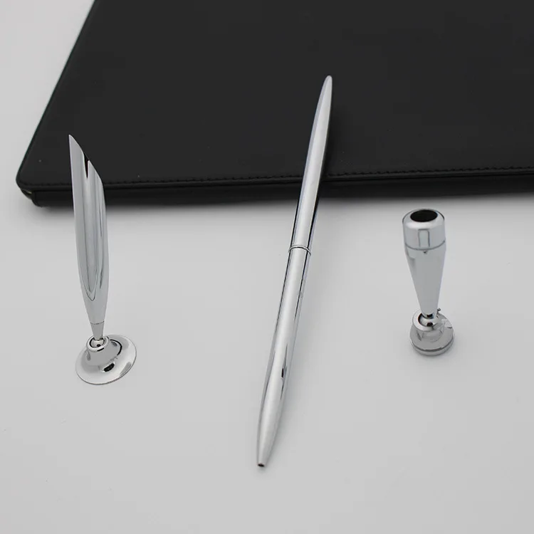 KayYuki Office Rotating Pen Holder Aluminum Alloy Pen Holder Premium Office  Supplies Favorite Pen Holder (Silver) : : Office Products