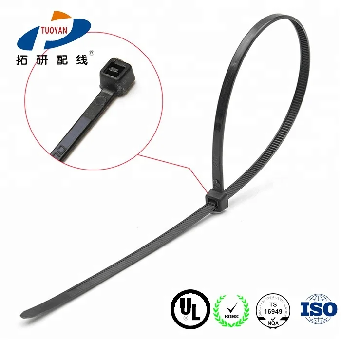 TUOYAN nylon cable tie nylon 100 pcs 3.6x250b PA6 PA66 nylon cable ties cable ties supplier