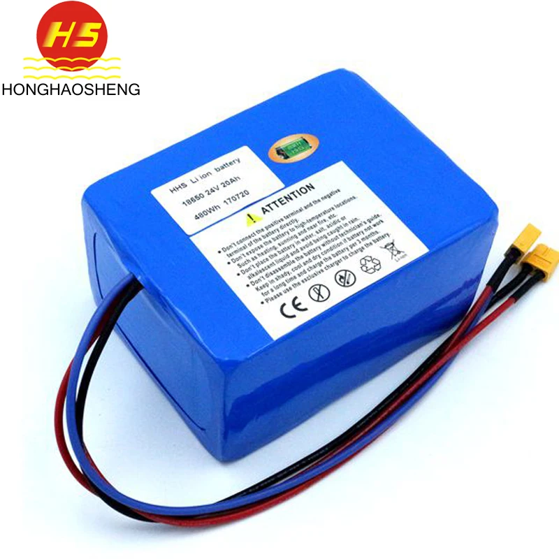 Rechargeable customized high quality 6S8P 18650 lithium Battery Pack 24V 20Ah with BMS and charger