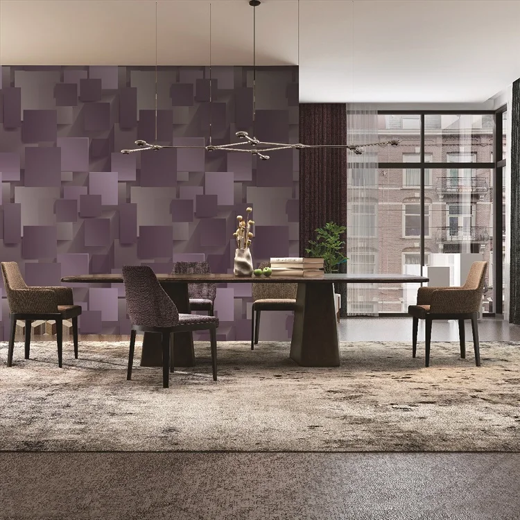 High End Modern Suede Fabric Foam 3D Wallpaper for Wall Decoration