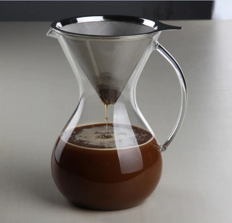 ステンレス鋼再利用可能なコーヒーメーカードリッパーグラスCarafe