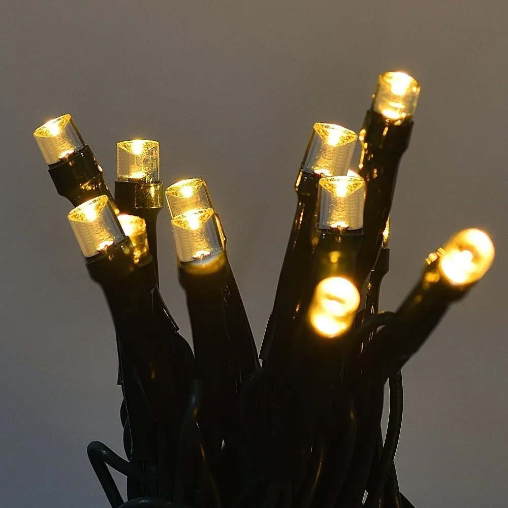 100leds Solar Led Light String Outdoor Garden Party Christmas Warm
