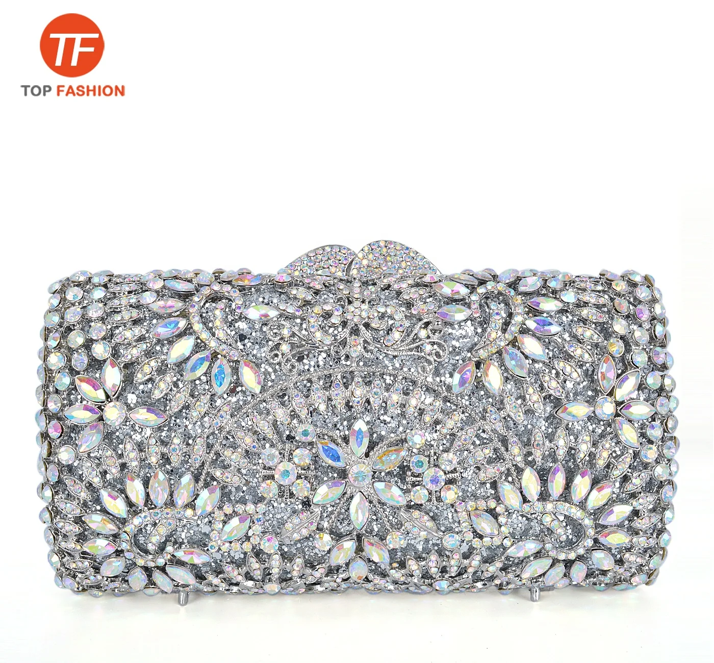 Women Party Clutch Purse Evening Silver Crystal Stone Ethnic Clutch Bag  Ladies Box Clutches Wallet for Wedding - China Women Bag and Rhinestone Bag  price