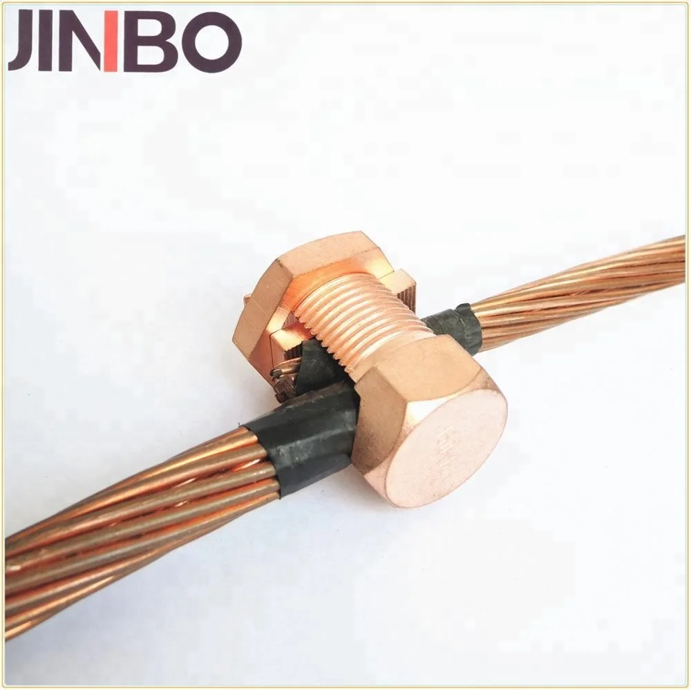 5-Pack Copper Split Bolt Wire Connectors – 6/7/8 AWG Ground Clamps, Corrosion Resistant