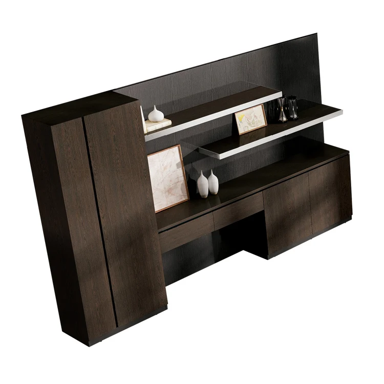 Wooden Home Office Storage Cabinets Black Office Furniture File Cabinet With Drawers
