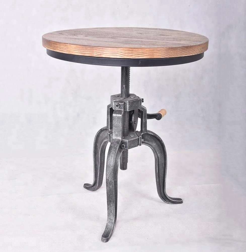 Ручной Чугунный Стол с регулируемой высотой В индустриальном стиле для украшения кафе