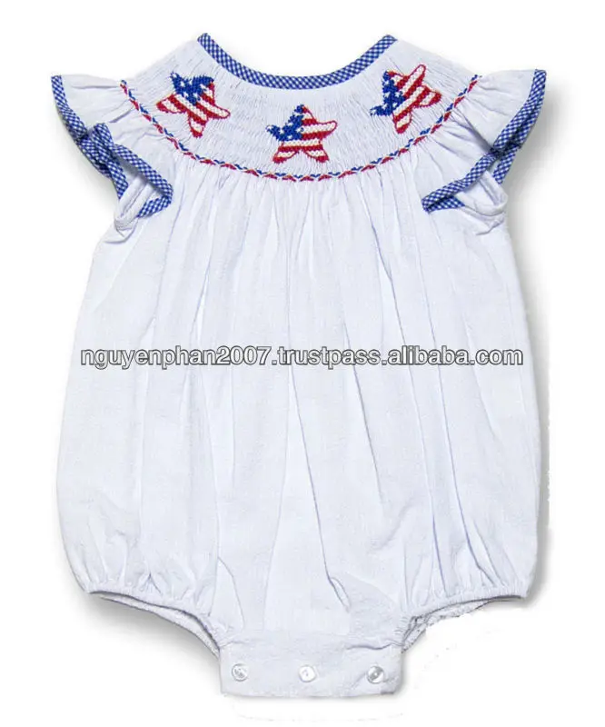 4th of july smocked dress