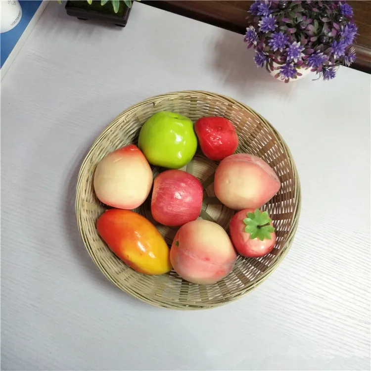 
Новый продукт, круглая бамбуковая корзина для хранения еды/фруктов/напитков 