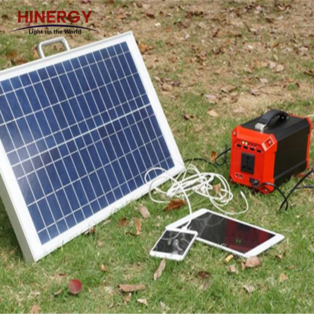 Hinergy Outdoor Solar Power Generator 300w 220 Volt Ipower Small Portable Mini Generator 12v DC Set