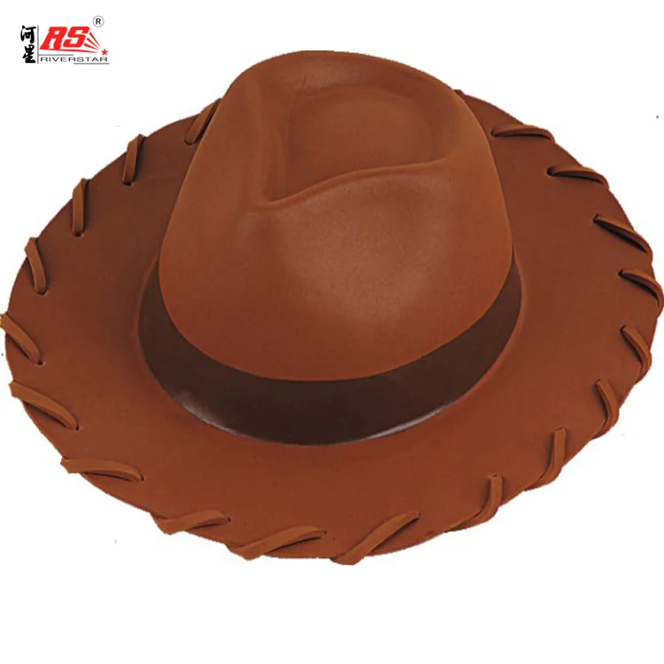 brown foam cowboy hat