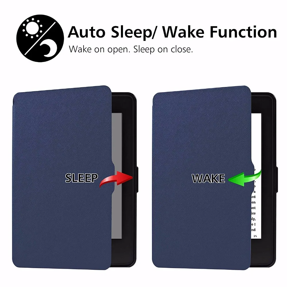 Чехол-умный чехол из искусственной кожи для всех новых Kindle Paperwhite подходит версий: 2012 2013 2014