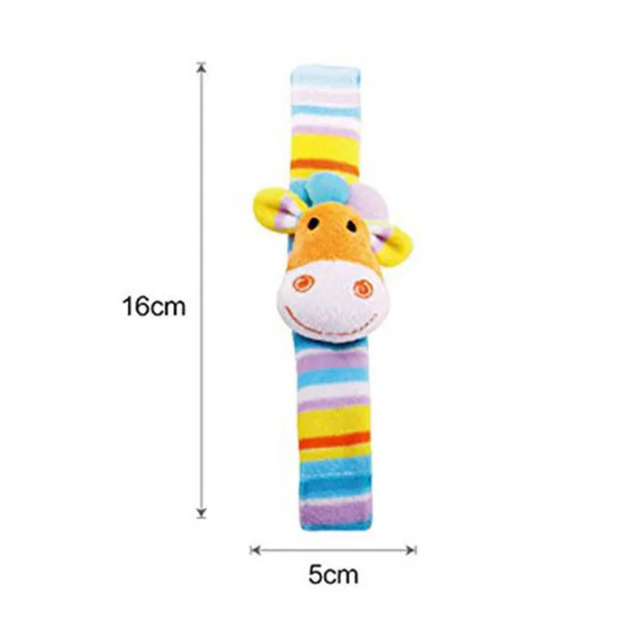 Детский плюшевый браслет, погремушка, милые животные, повязка на запястье, детские игрушки