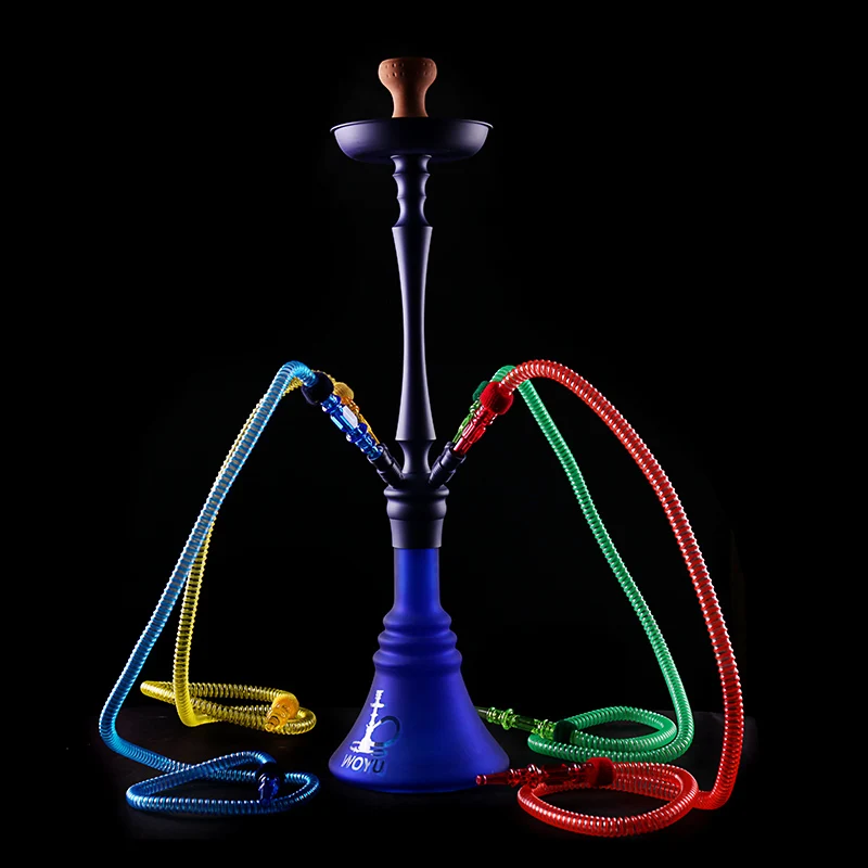 Big Size Aluminum Hooka Glass Waterpipe Large 4 Hoses Sheesha Hookah