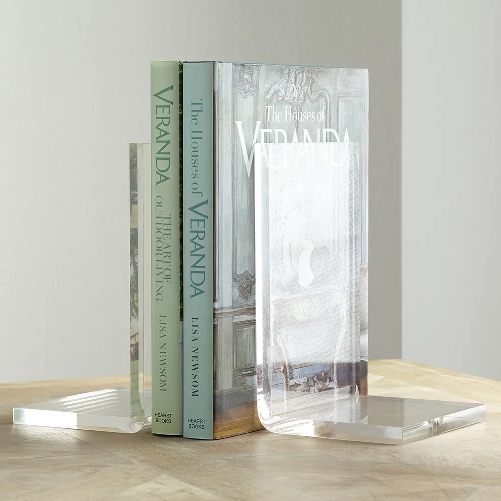Wholesale cheap clear plastic acrylic bookends, View wholesale bookends