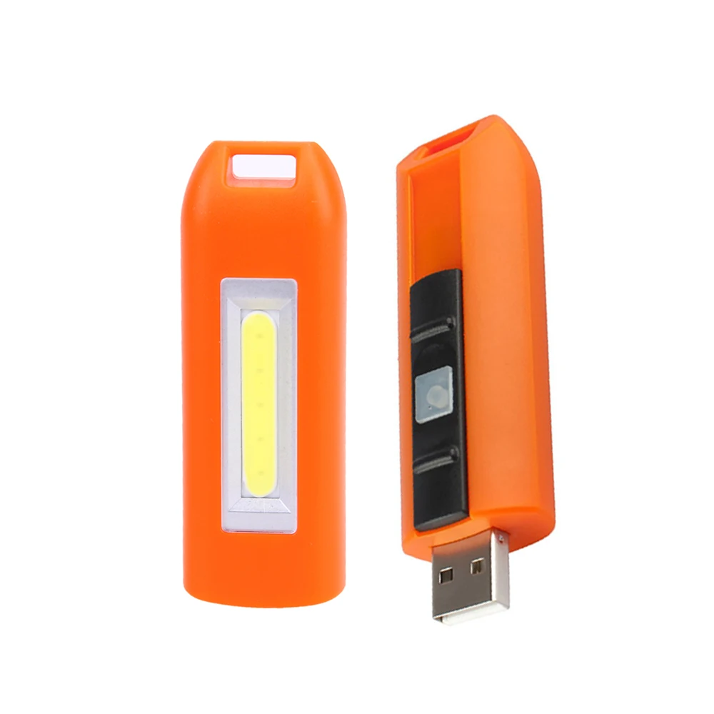 Portable 0.5W COB  USB rechargeable key chain flashlight for Emergency