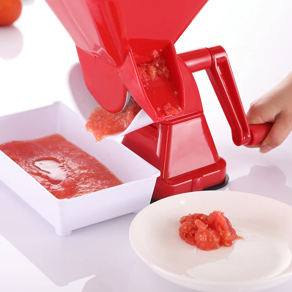 Red foodd Strainer Fruit Vegetables Tool Manual Tomato Press